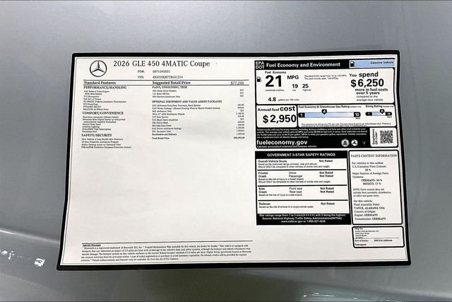 New 2026 Silver Mercedes-Benz GLE 450 Coupe image 26
