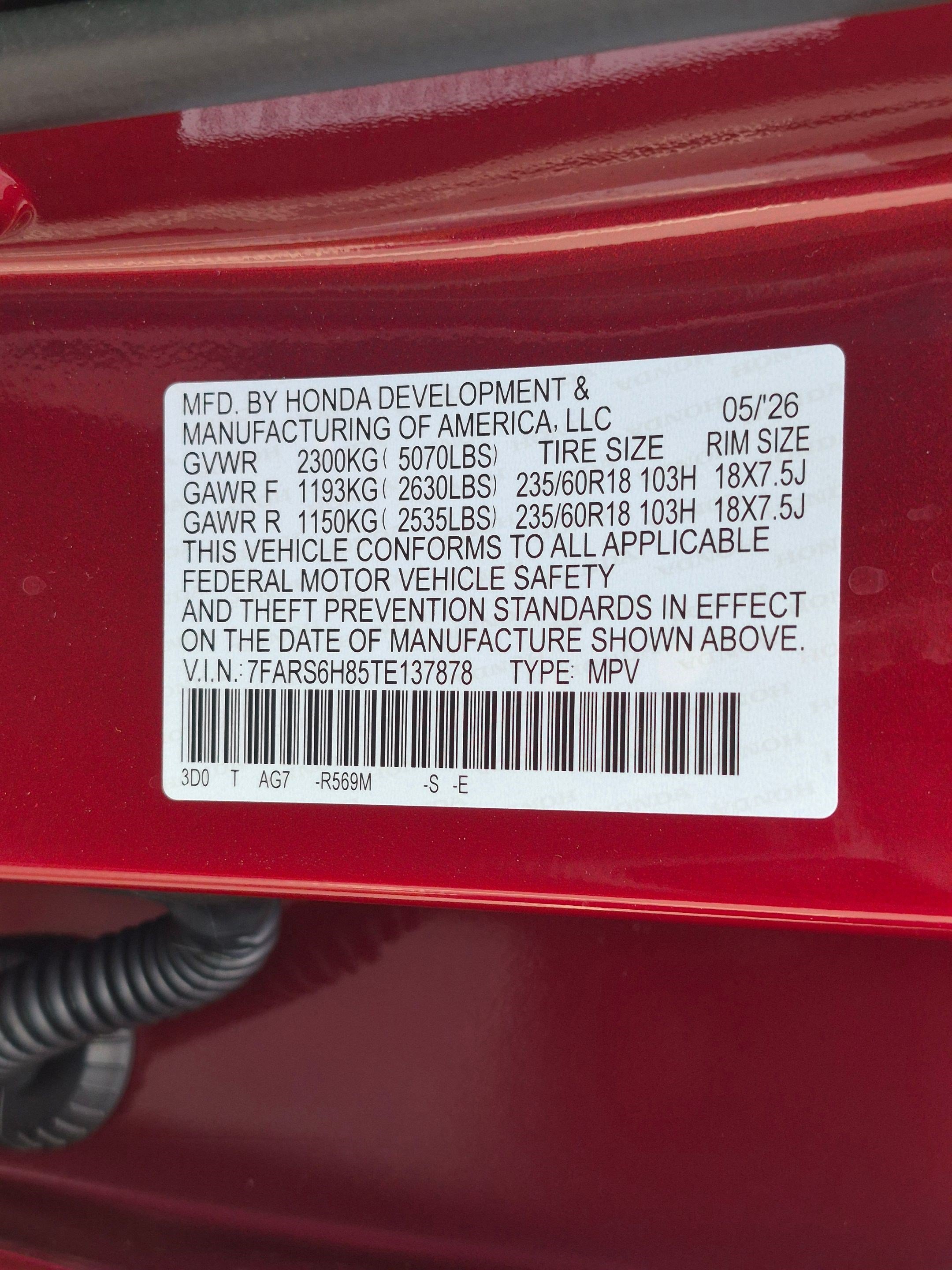 New 2026 Radiant Red Metallic Honda Sport-L image 26