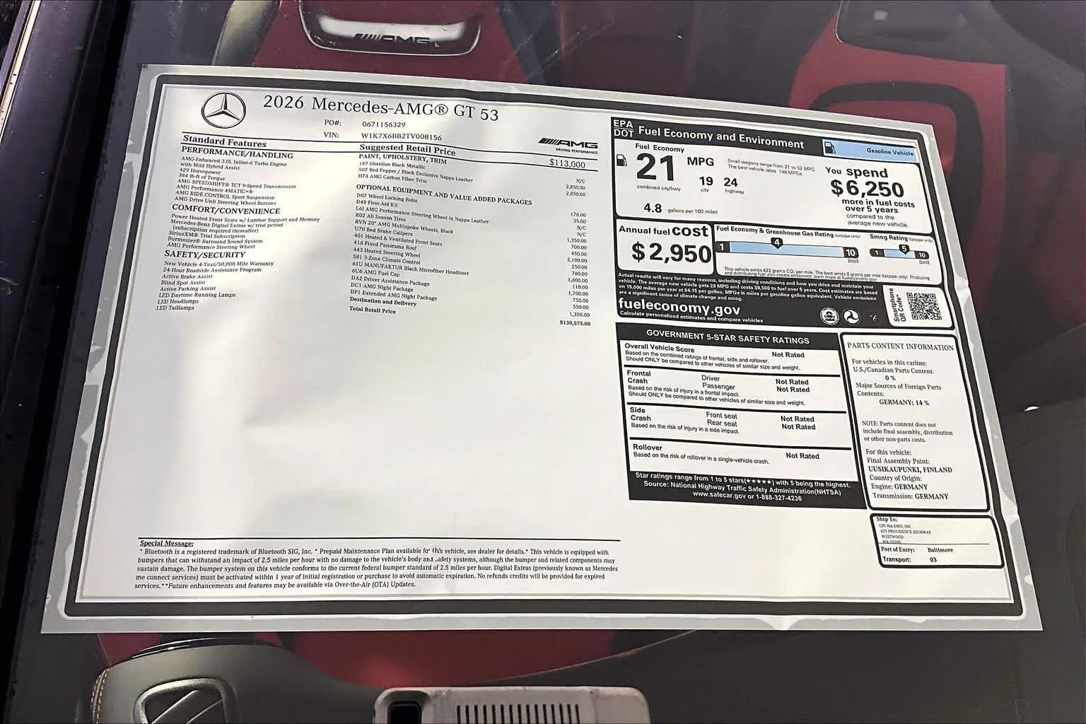 New 2026 Obsidian Black Metallic Mercedes-Benz AMG® GT 53 image 18