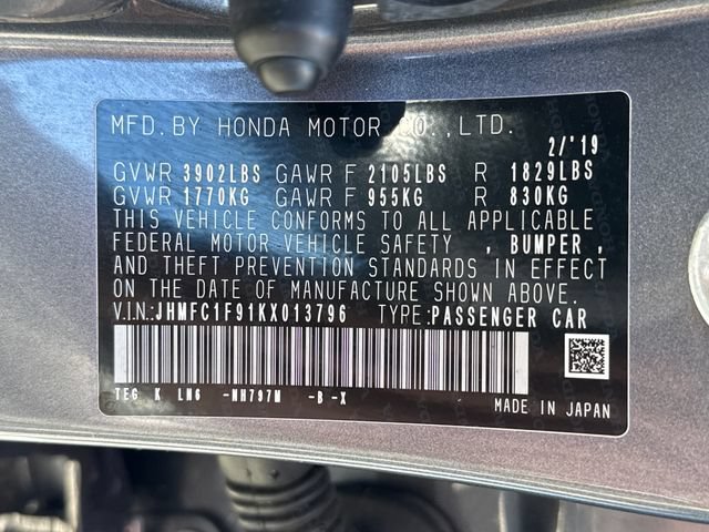 Used 2019 Modern Steel Metallic Honda Touring image 18