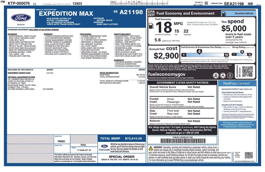 Used 2025 White Ford Active image 3