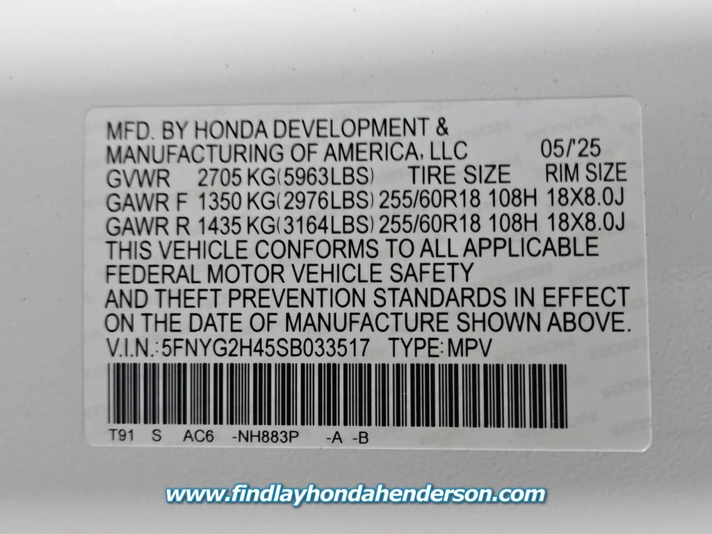Certified Used 2025 Platinum White Pearl Honda EX-L image 13
