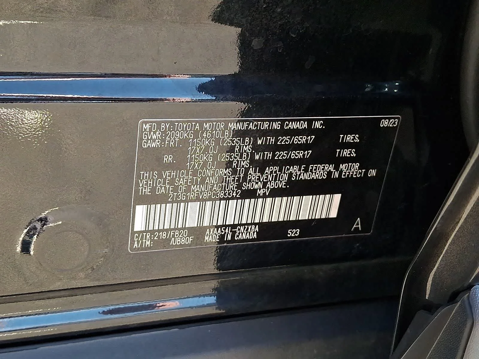 Used 2023 Midnight Black Metallic Toyota LE image 30