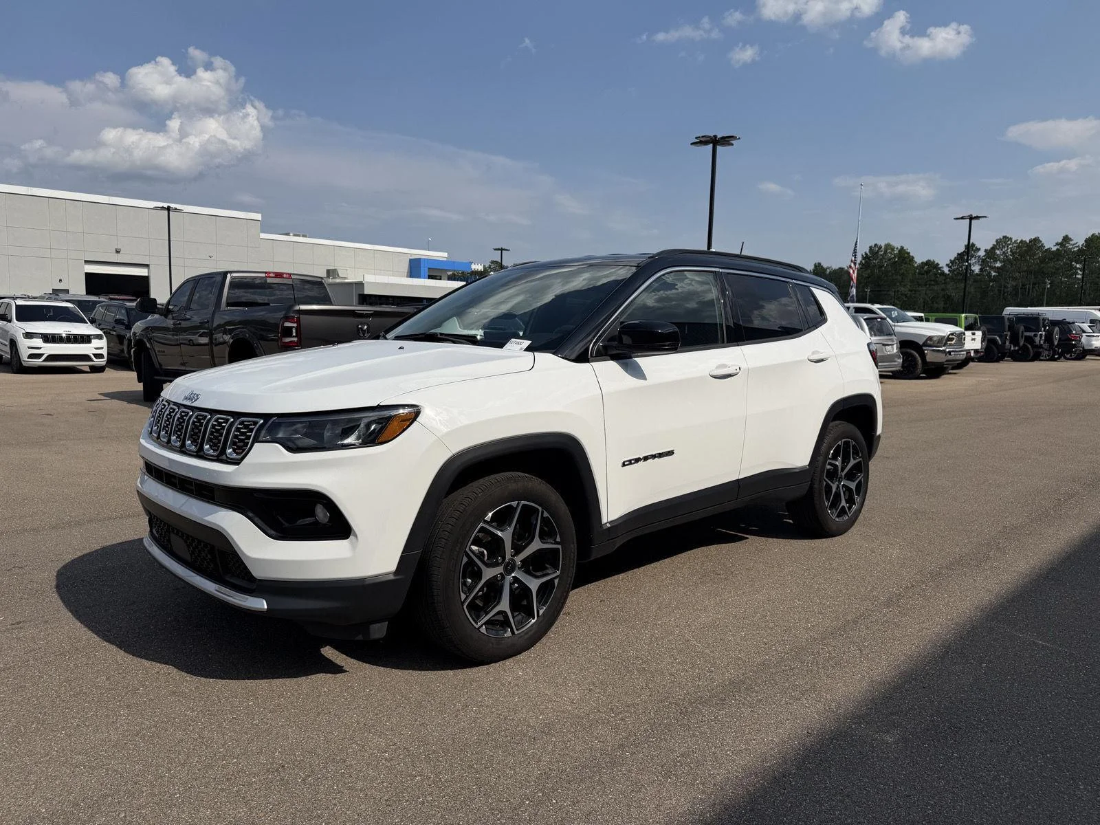 Used 2025 Bright White Clearcoat Jeep Limited image 1