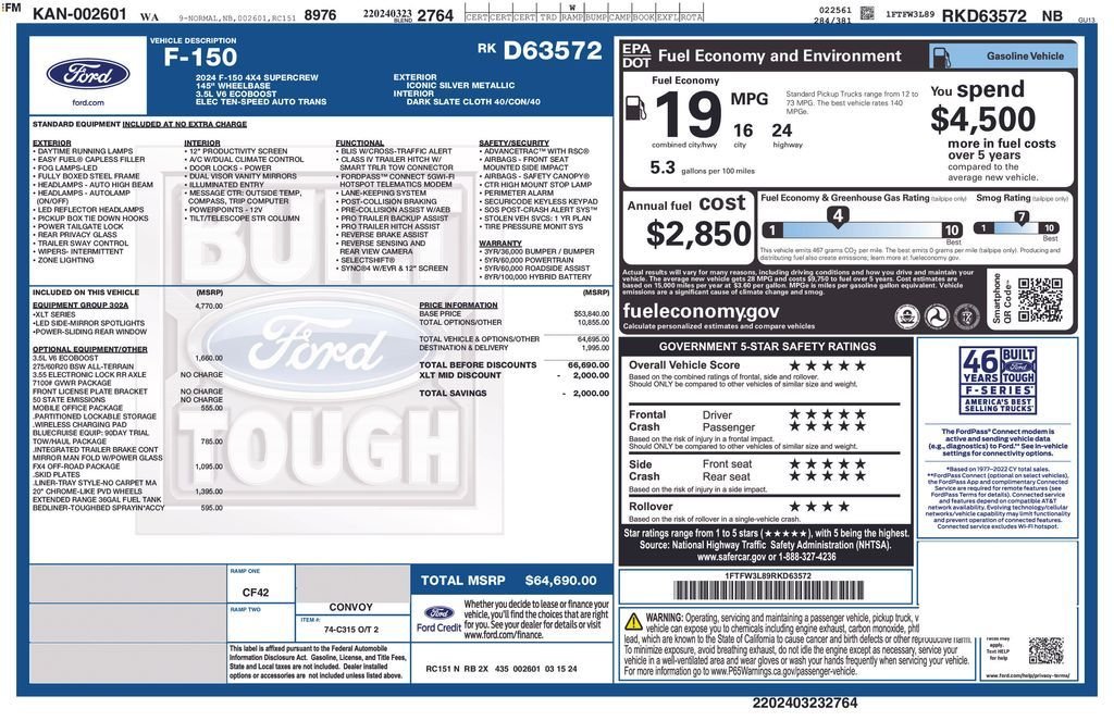 Used 2024 Silver Ford XLT image 3