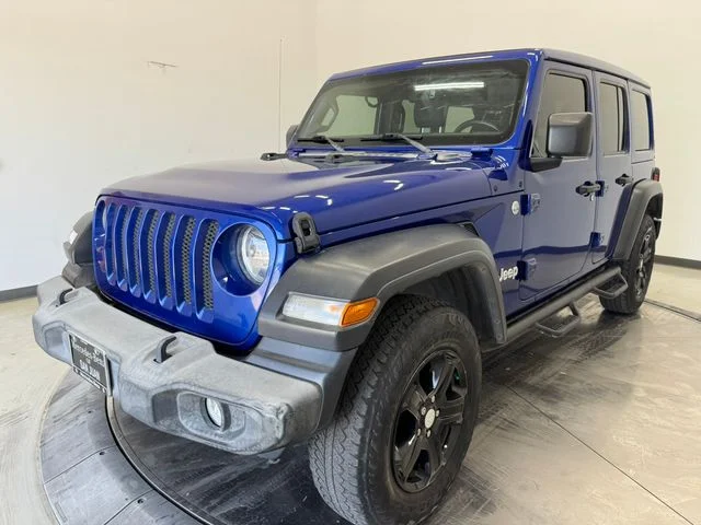 Used 2020 Ocean Blue Metallic Clearcoat Jeep Unlimited Sport S image 32
