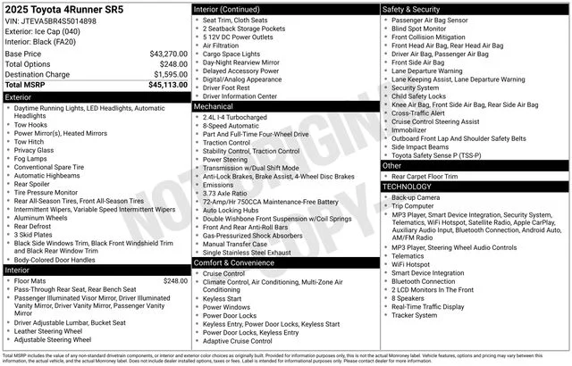 Used 2025 White Toyota SR5 image 5
