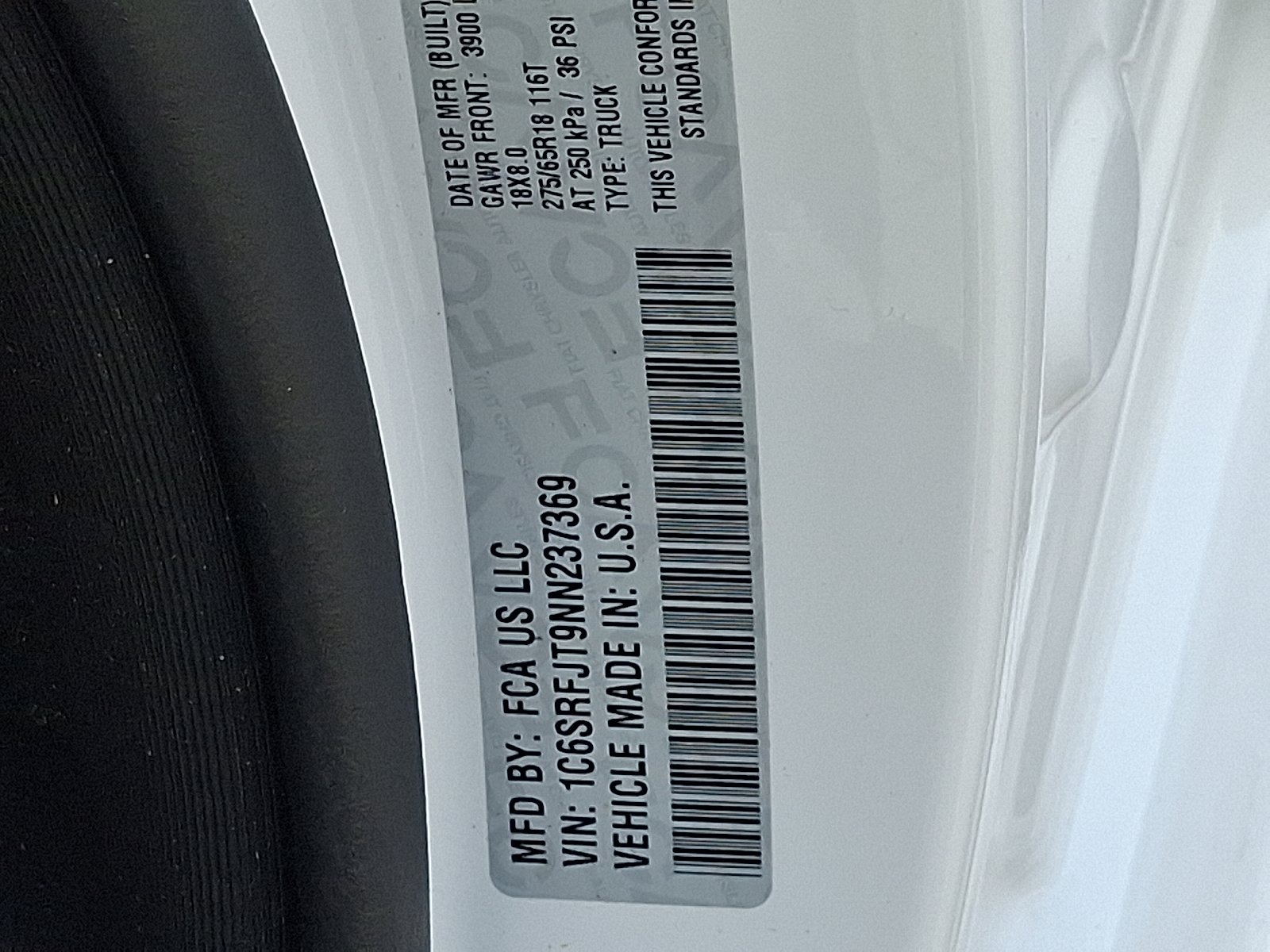 Used 2022 Bright White Clearcoat - PW7 Ram Laramie Crew Cab 4x4 5