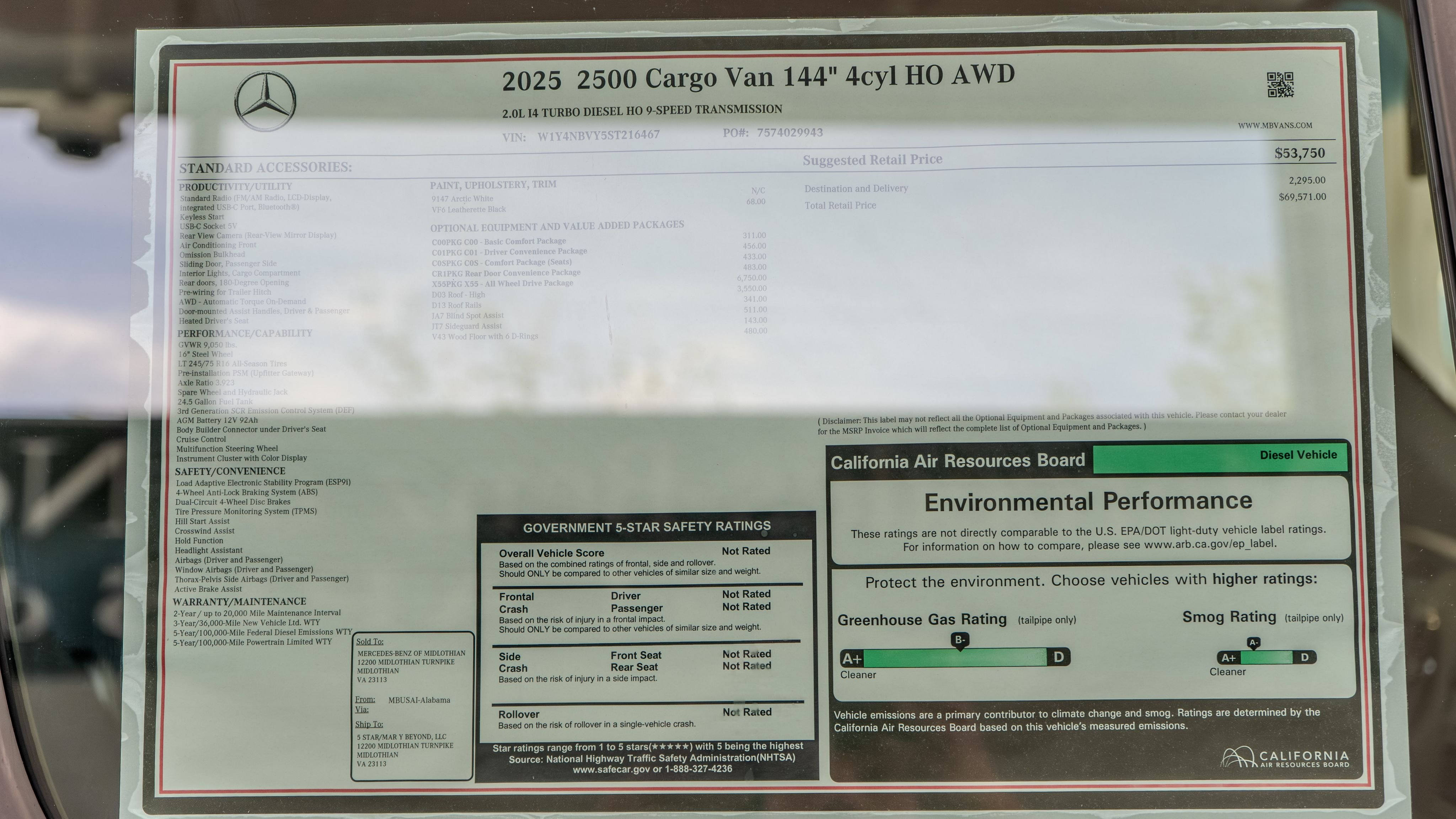 2025 Mercedes-Benz Sprinter Cargo Van Base - Photo 35