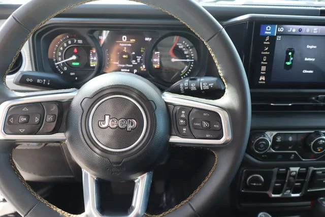 Used 2024 Bright White Clearcoat Jeep Sahara 4xe image 29