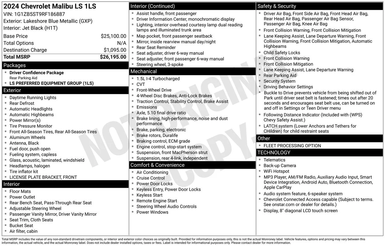 Used 2024 Blue Chevrolet LS image 36