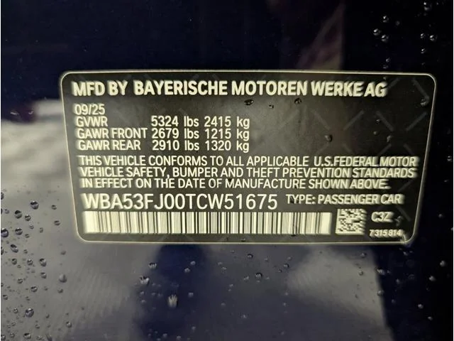 New 2026 Tanzanite Blue II Metallic BMW 530i xDrive image 21