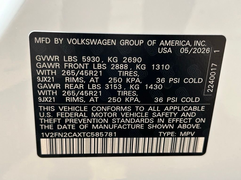 New 2026 White/off-white Volkswagen 2.0T SEL Premium R-Line image 56