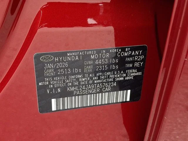 New 2026 Red Hyundai SE image 20