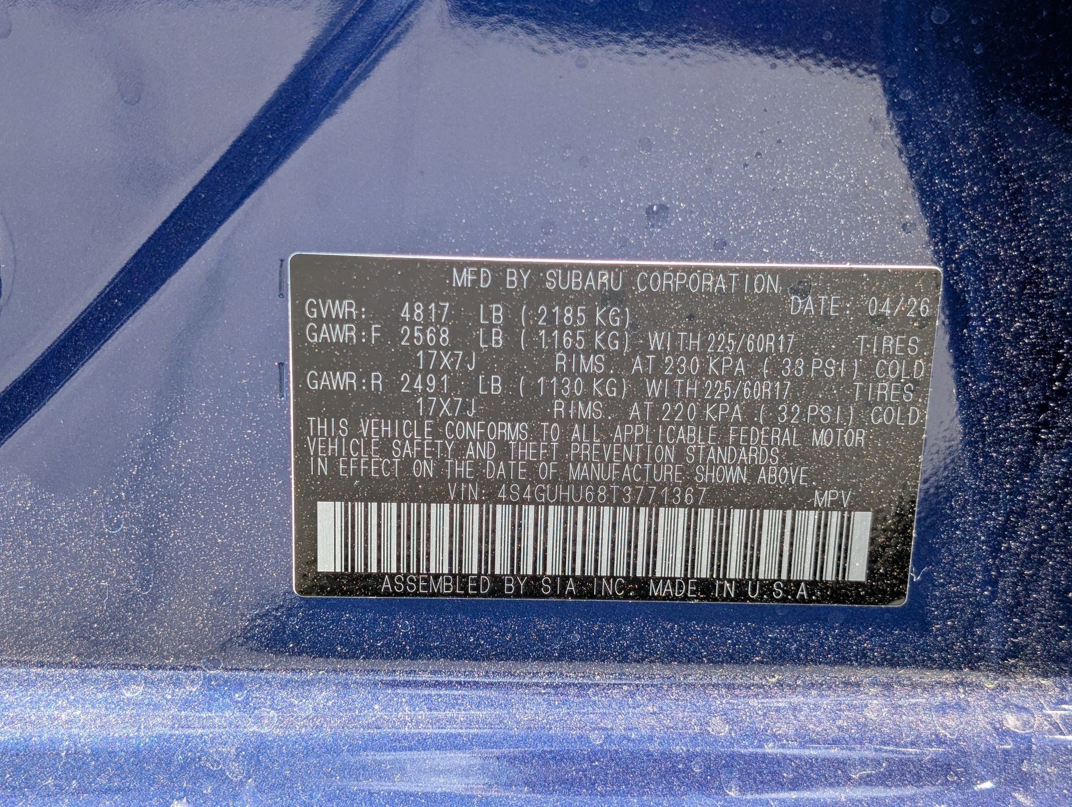 New 2026 SAPPHIRE BLUE PEARL Subaru Wilderness image 16