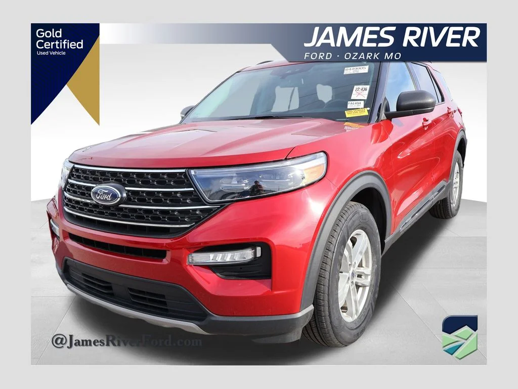 Certified Used 2022 Red Metallic Ford XLT image 1
