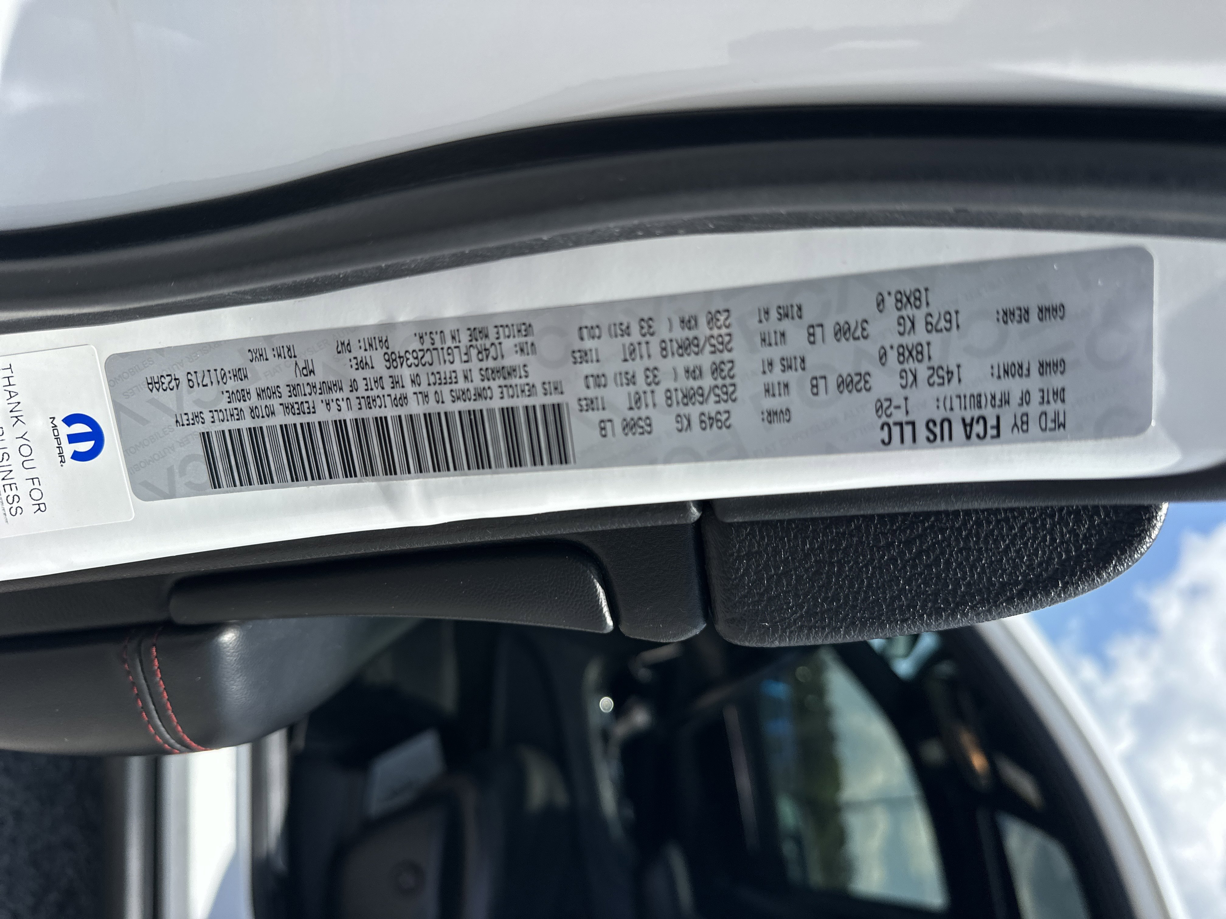 Used 2020 Bright White Clearcoat Jeep Trailhawk image 35