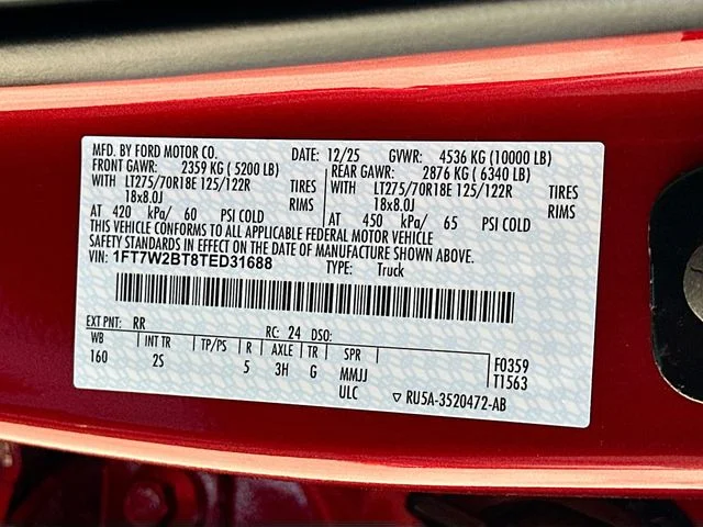 New 2026 Ruby Red Metallic Ford XLT image 20