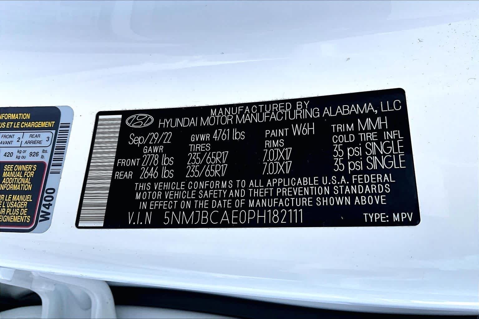 Used 2023 Serenity White Pearl Hyundai SEL image 33