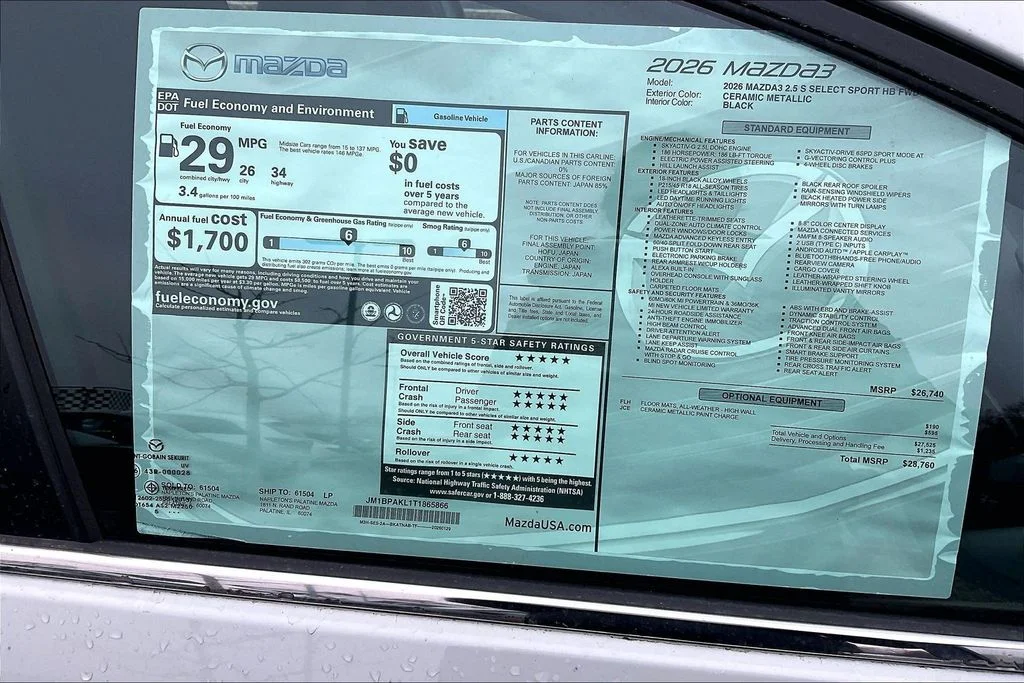 New 2026 Ceramic Metallic Mazda 2.5 S Select Sport image 14