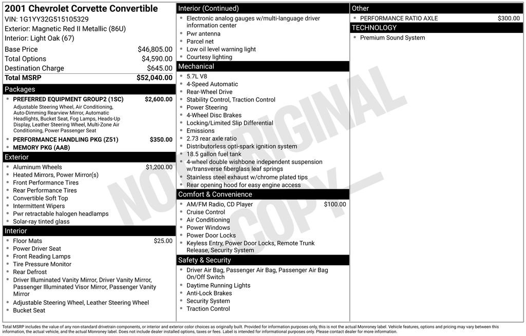 Used 2001 Red Chevrolet Base image 2
