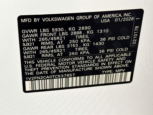 New 2026 Opal White Pearl Volkswagen 2.0T SEL Premium R-Line image 35