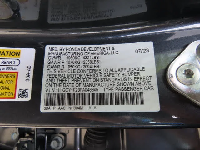 Certified Used 2023 Meteorite Gray Metallic Honda LX image 24