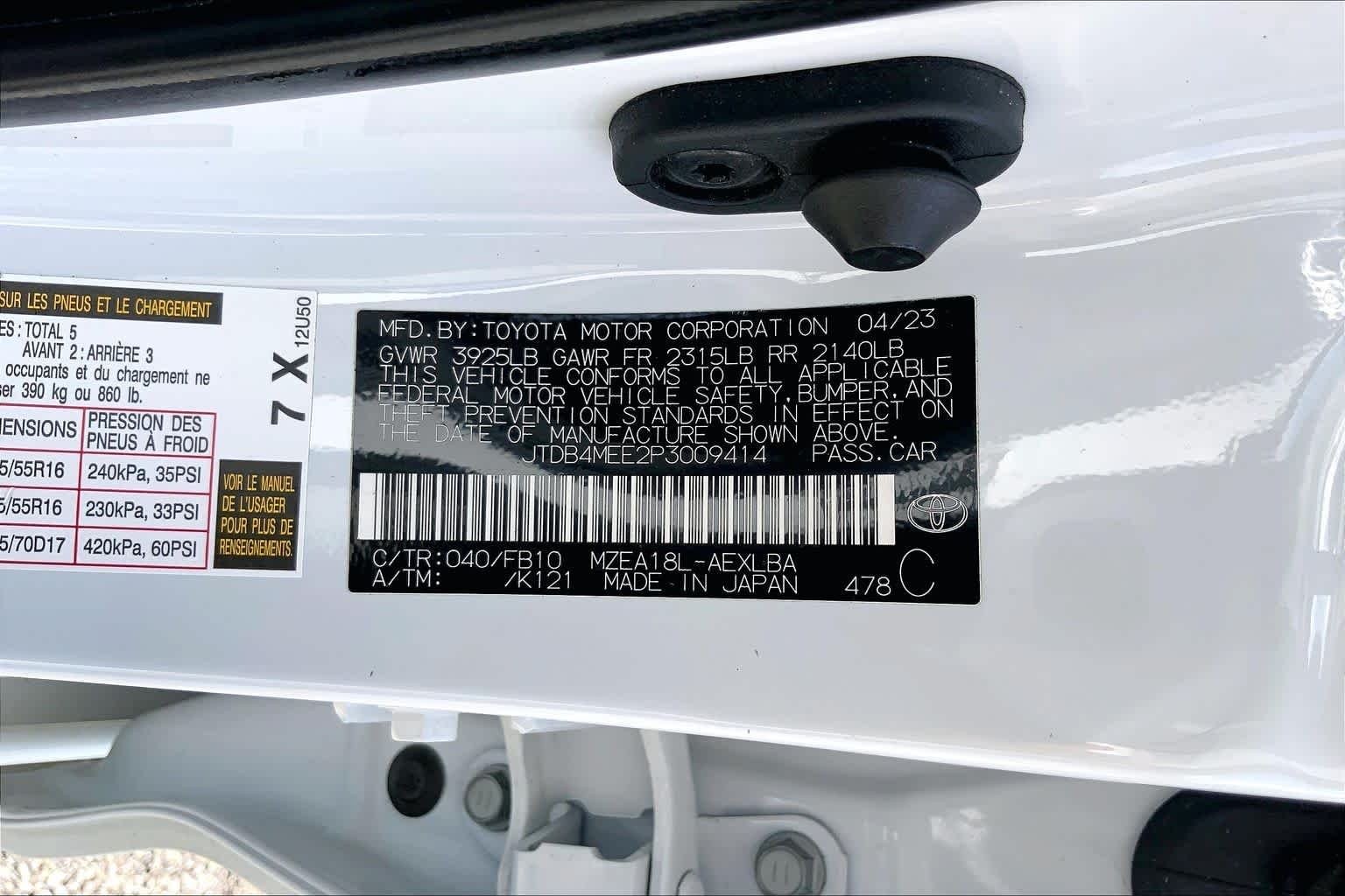 Used 2023 Ice Cap Toyota LE image 36