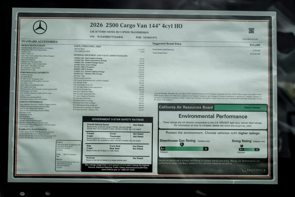 New 2026 Jet Black Mercedes-Benz Cargo 144 WB image 24