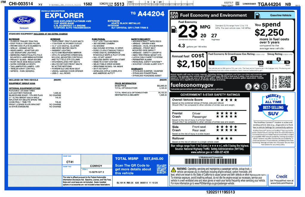 New 2026 Agate Black Metallic Ford Platinum™ image 24