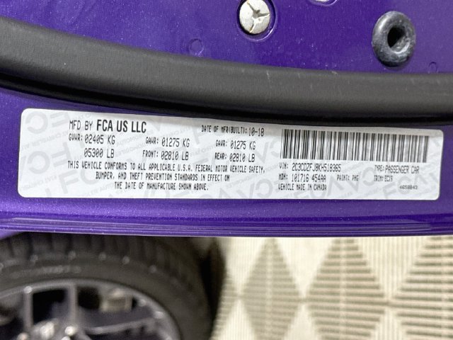 Used 2019 Purple Dodge R/T Scat Pack Widebody image 28