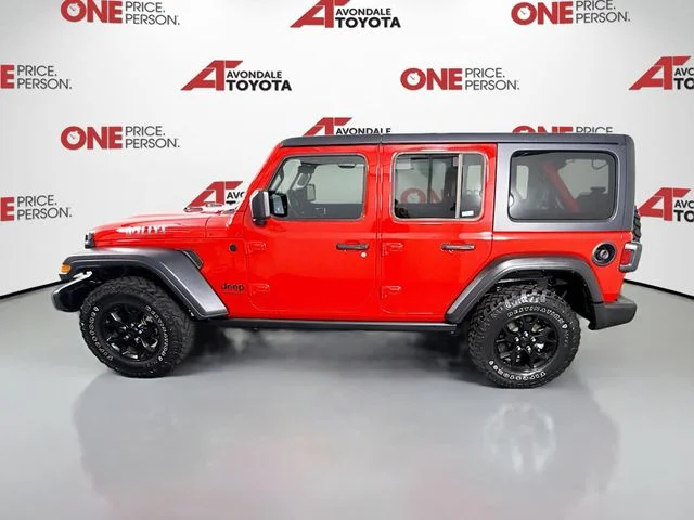 Used 2022 Red Jeep Unlimited Willys image 4