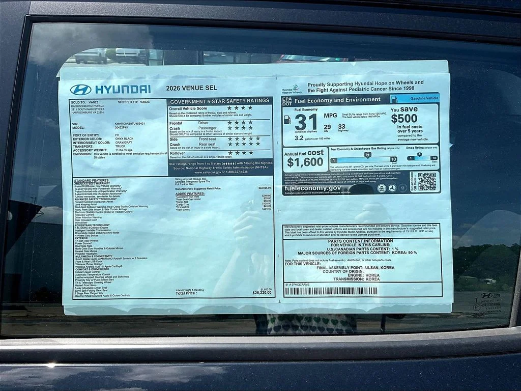 New 2026 Black Hyundai SEL image 10