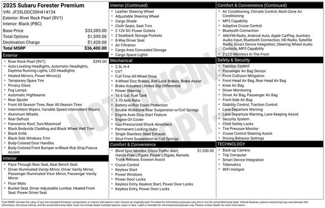 Used 2025 Pearl Subaru Premium image 37