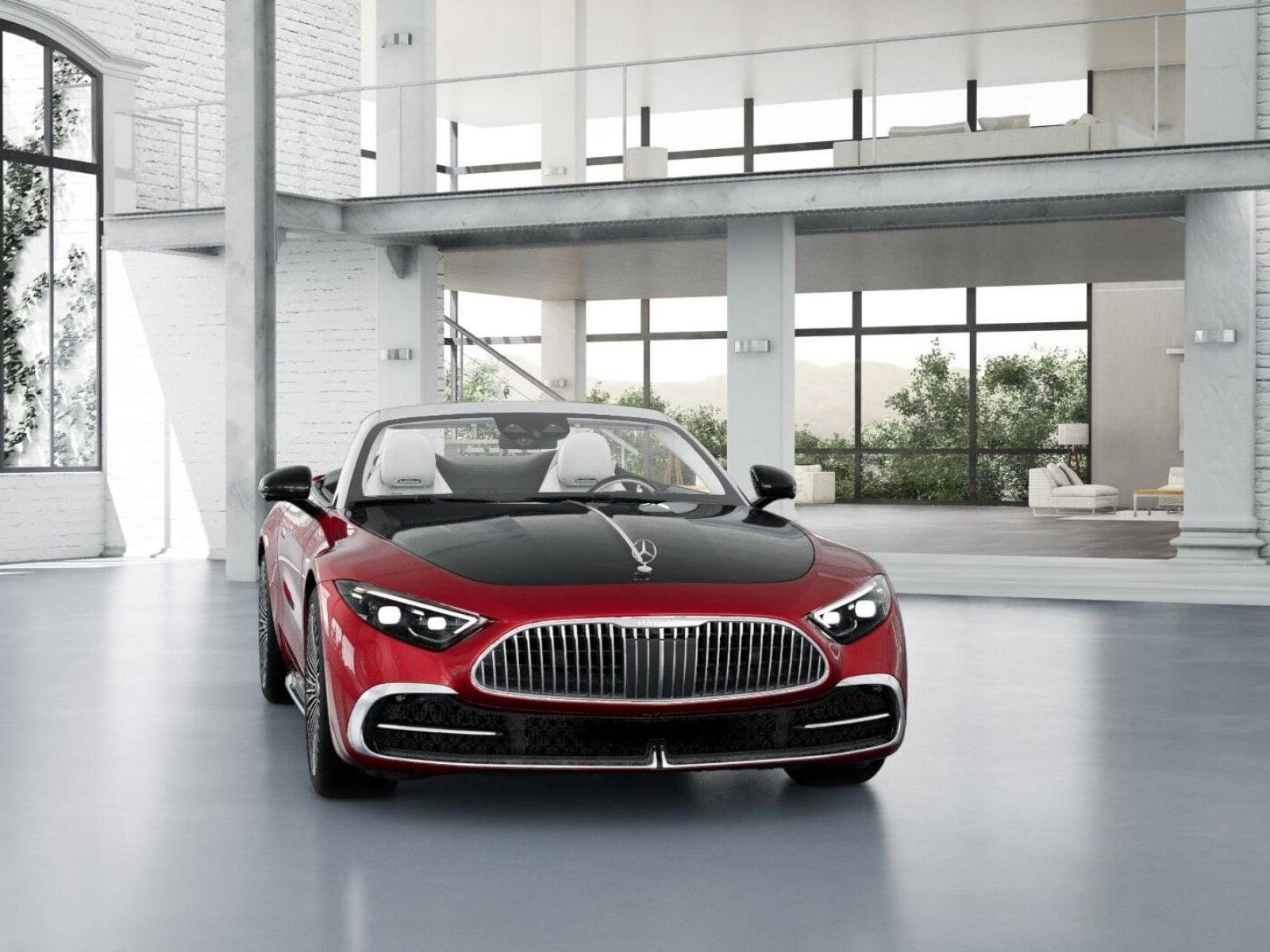 New 2026 MANUFAKTUR garnet red metallic (Red Ambiance) Mercedes-Benz Maybach SL 680 Monogram Series image 8