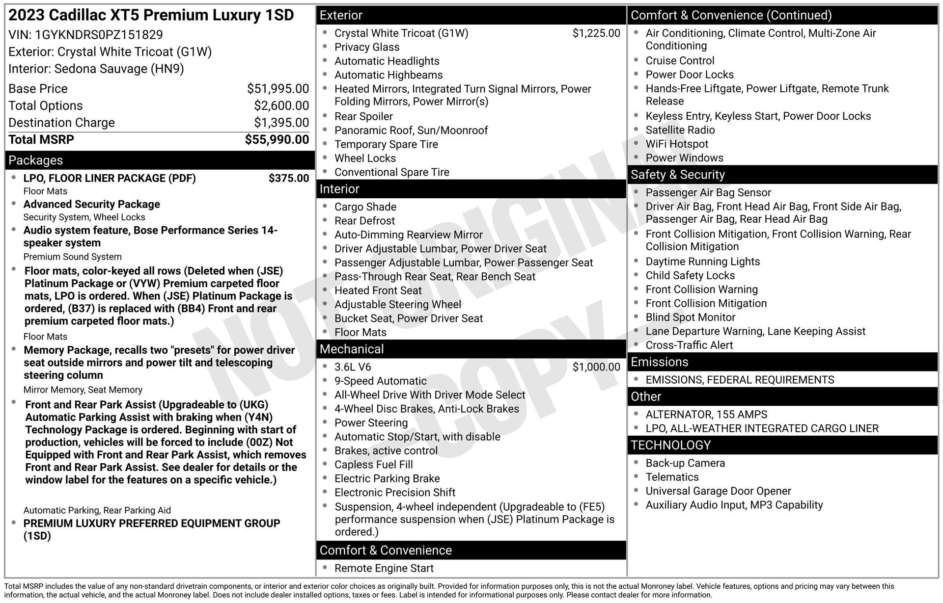 2023 CADILLAC XT5 - Image 3