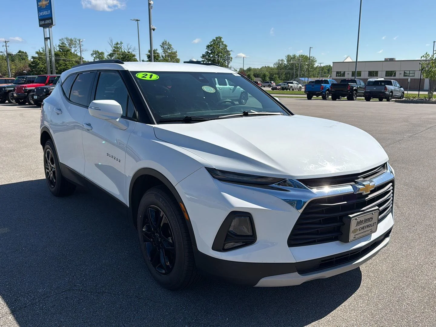 Used 2021 Chevrolet Blazer 2LT with VIN 3GNKBCRS9MS549484 for sale in Scottsburg, IN