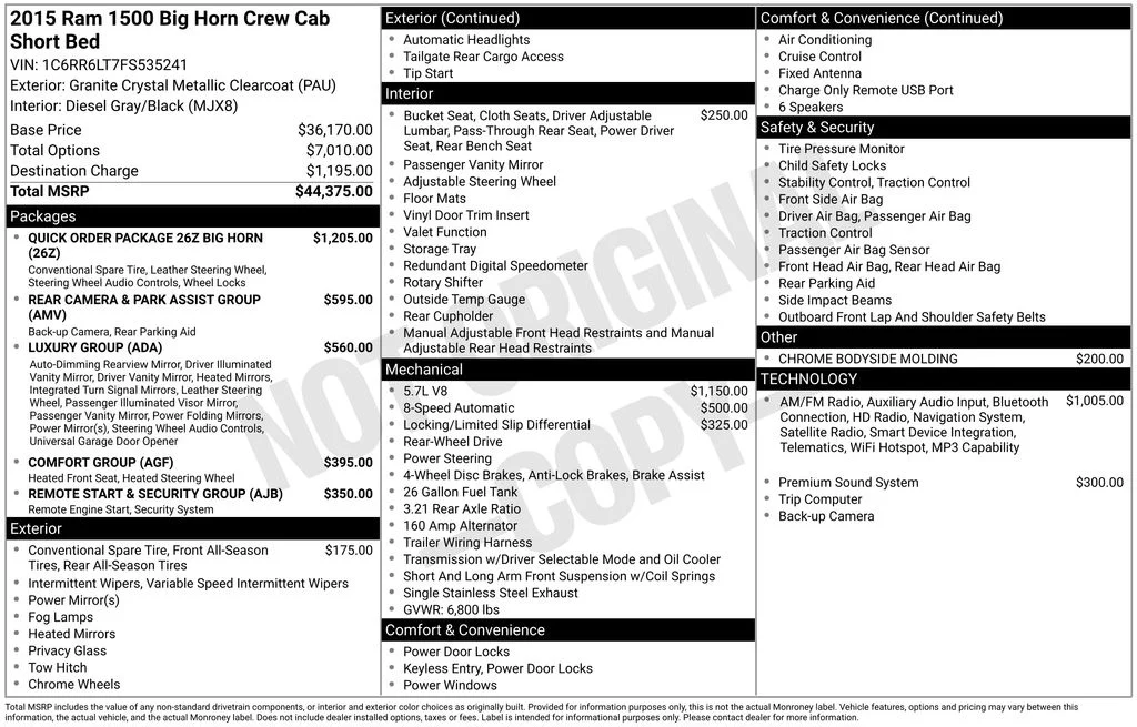 Used 2015 Gray Ram Big Horn image 2