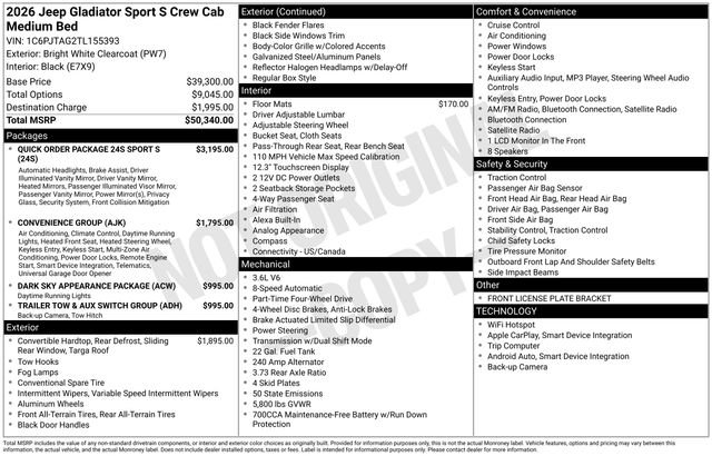 2026 Jeep Gladiator Sport S - Photo 7