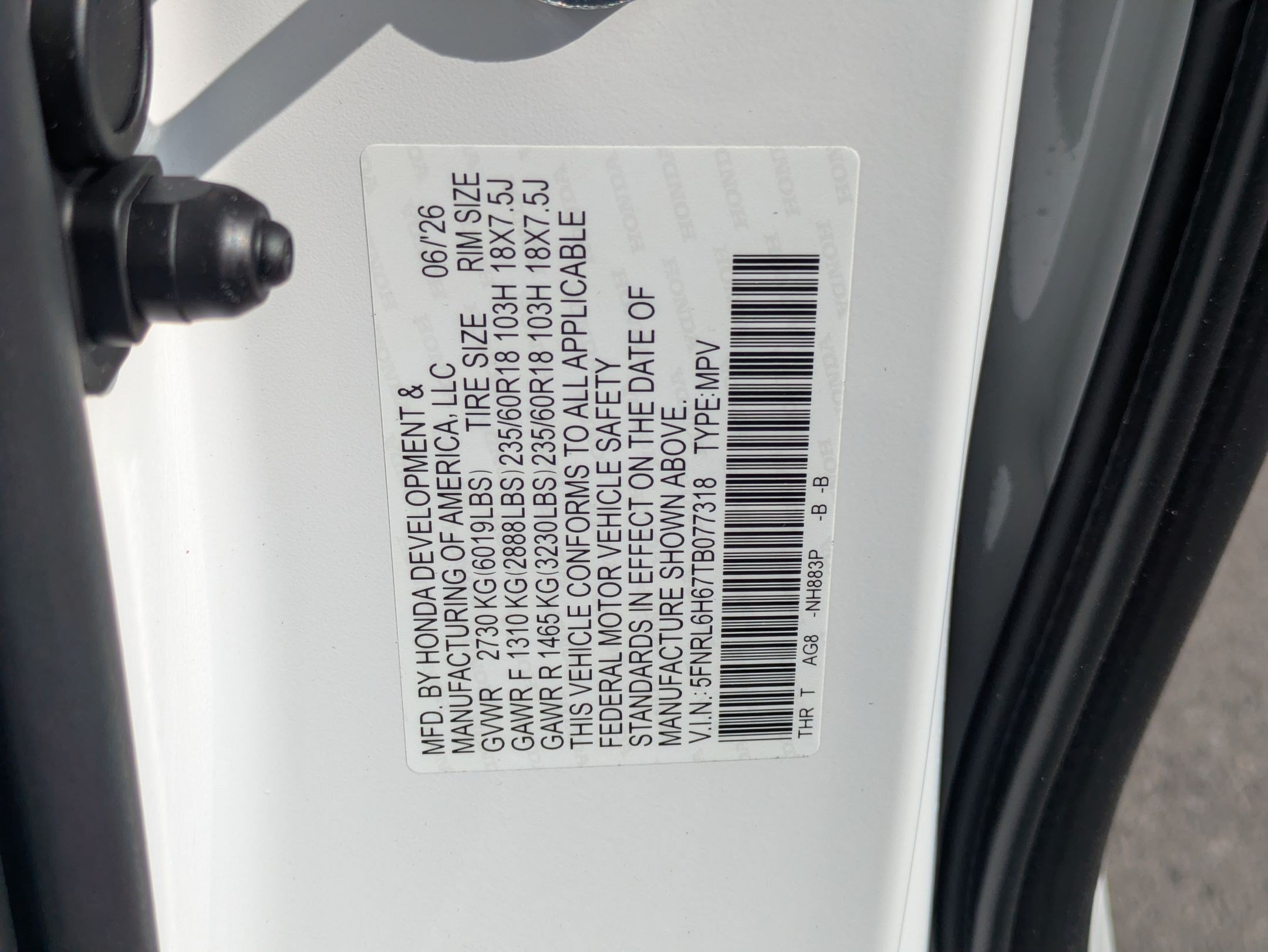 New 2026 Platinum White Pearl Honda EX-L image 16