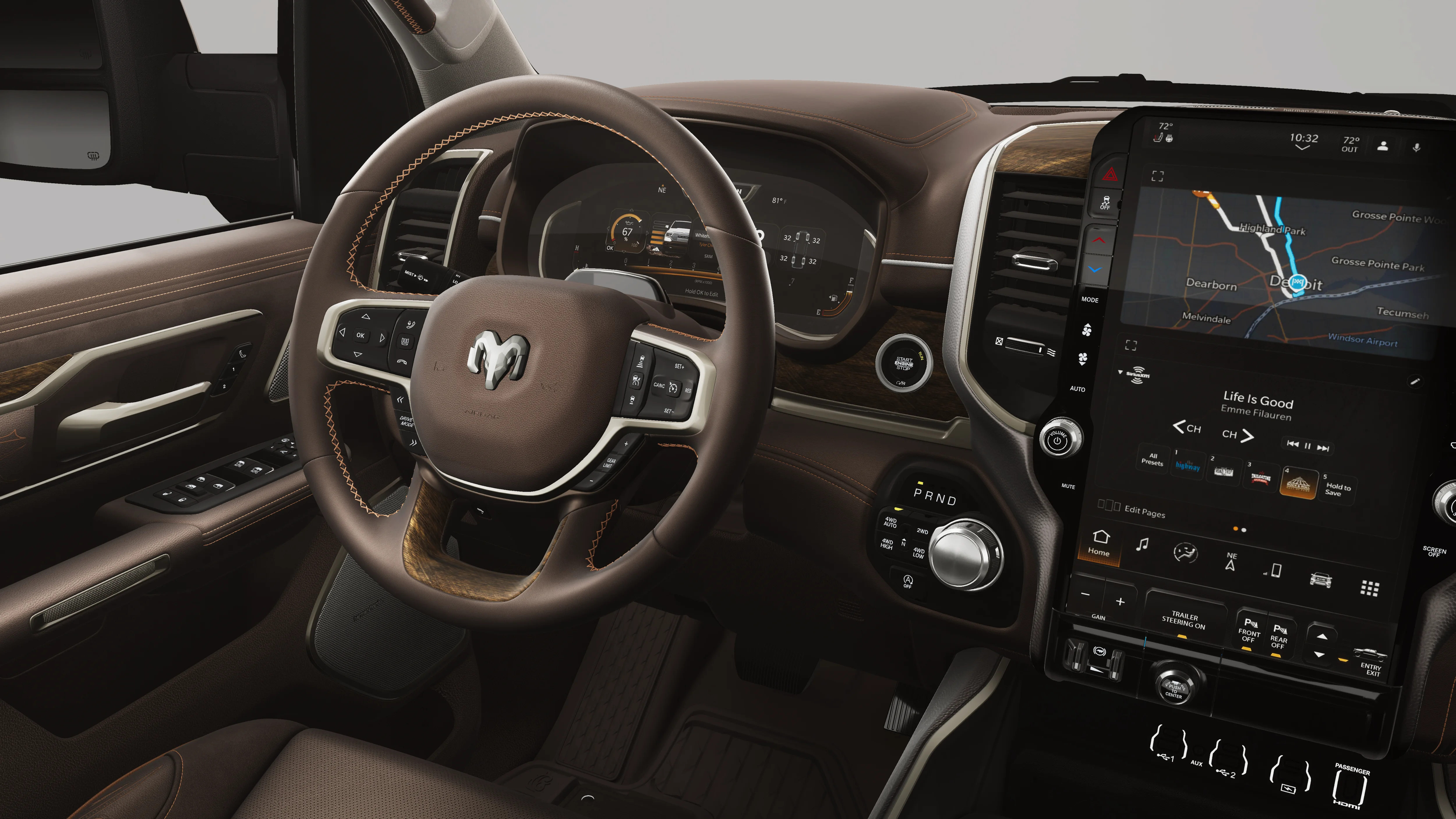 New 2026 Forged Blue Metallic Exterior Paint RAM Limited Longhorn image 9