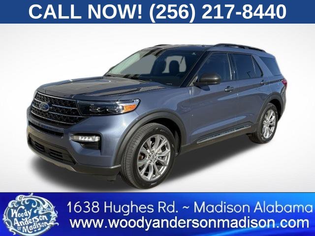 Used 2021 Infinite Blue Metallic Tinted Clearcoat Ford XLT image 1