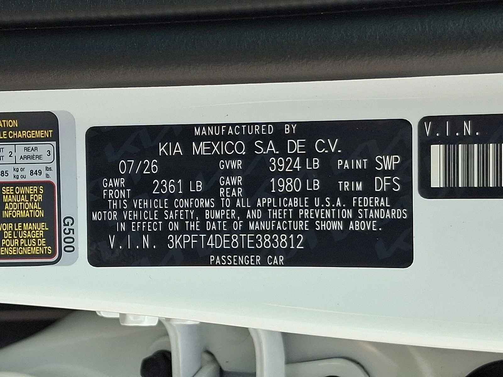 New 2026 White Kia LXS image 21