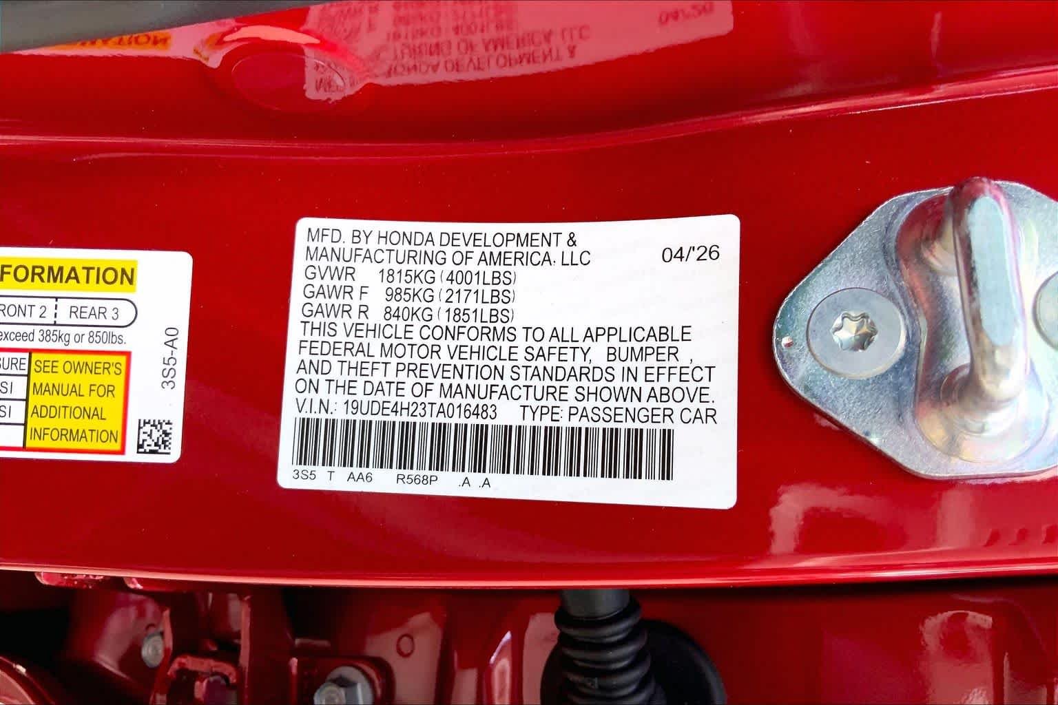 New 2026 Performance Red Pearl Acura  image 19