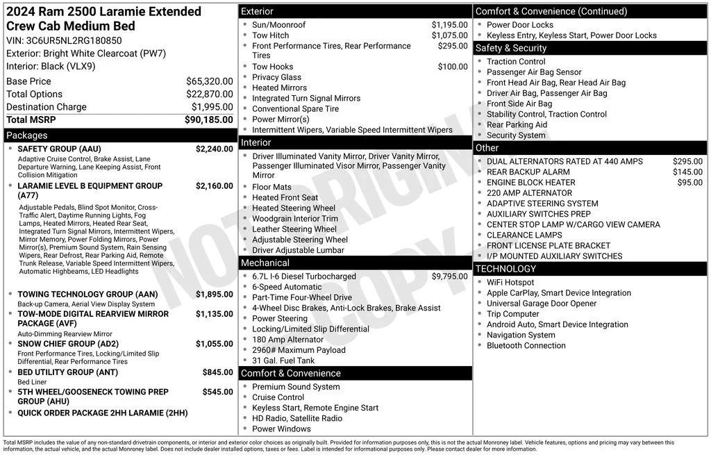 Certified Used 2024 Bright White Clearcoat Ram Laramie image 39