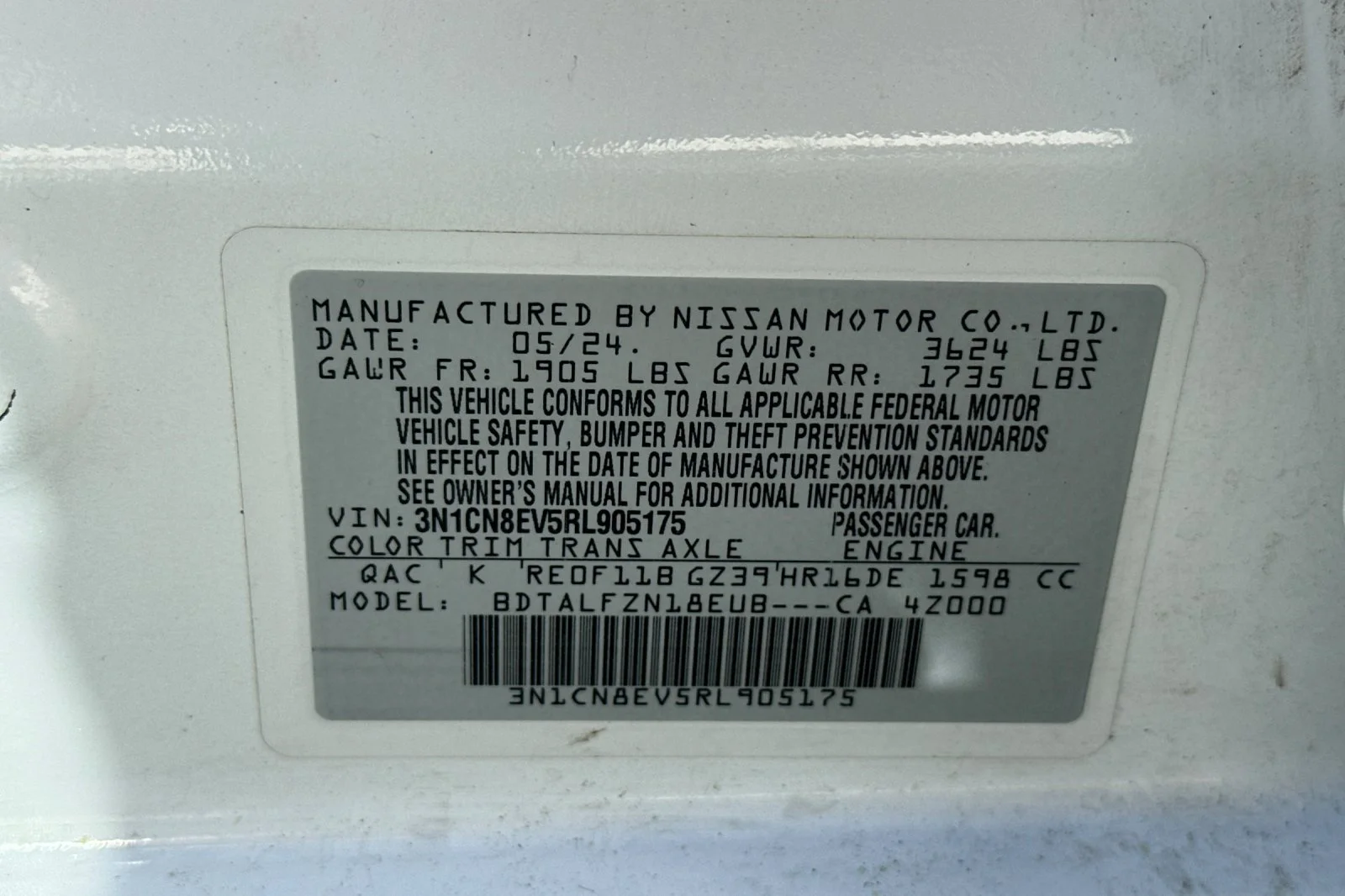 Used 2024 Aspen White Nissan 1.6 SV image 29