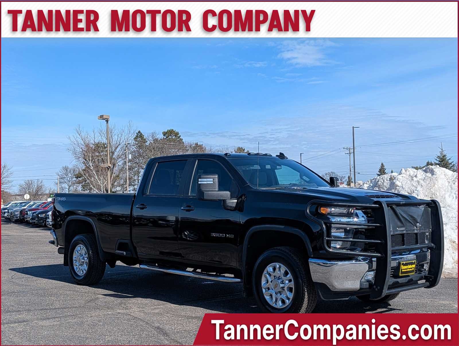Black 2021 Chevrolet Silverado 3500HD LT Crew Cab 4WD Pickup Truck Four-Wheel Drive