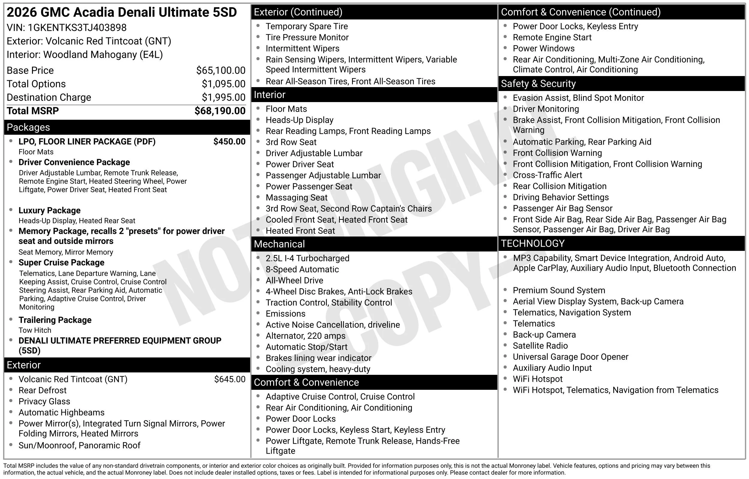 2026 GMC Acadia Denali Ultimate - Photo 50