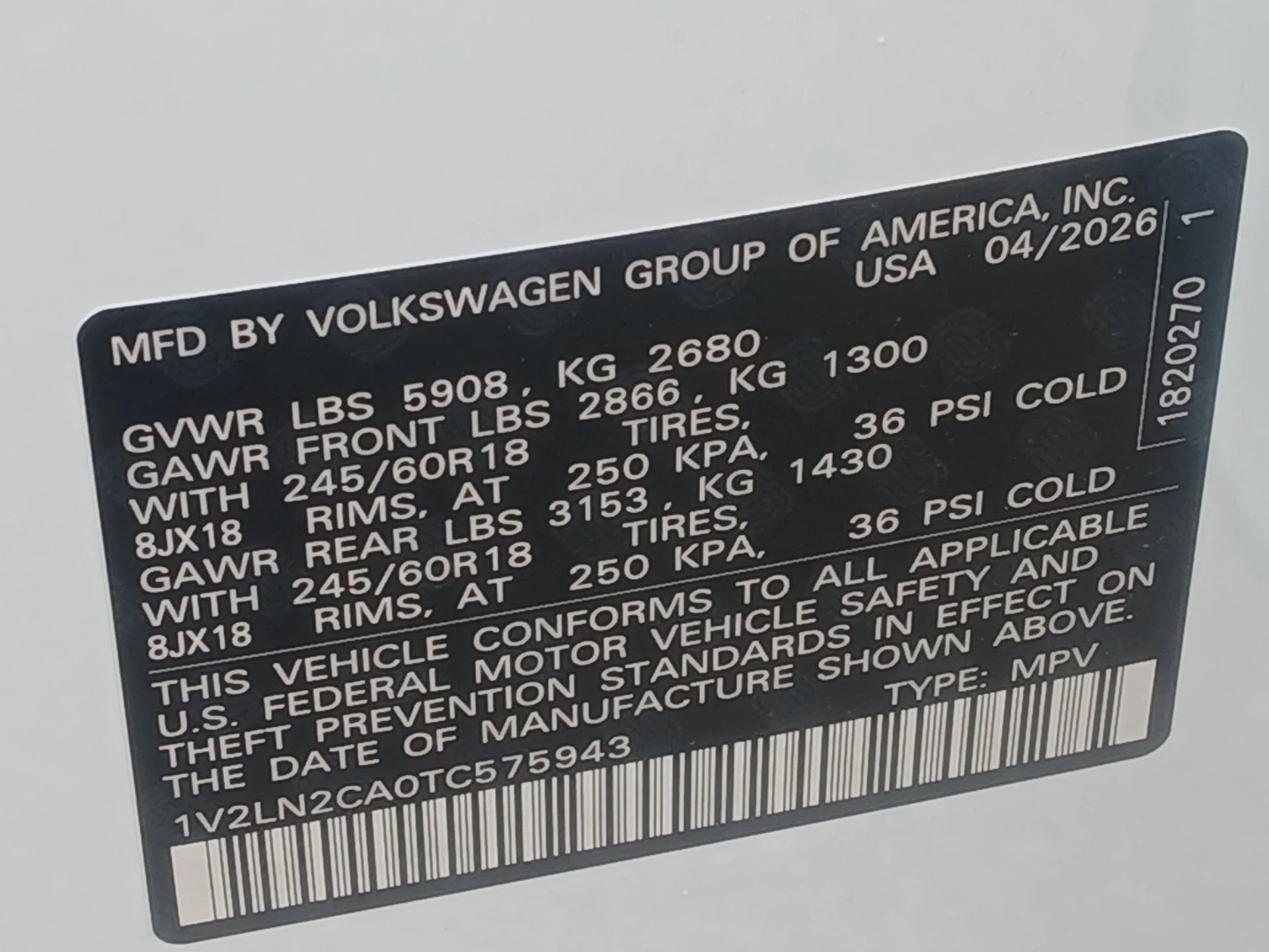 New 2026 Opal White Pearl Volkswagen 2.0T SE image 18