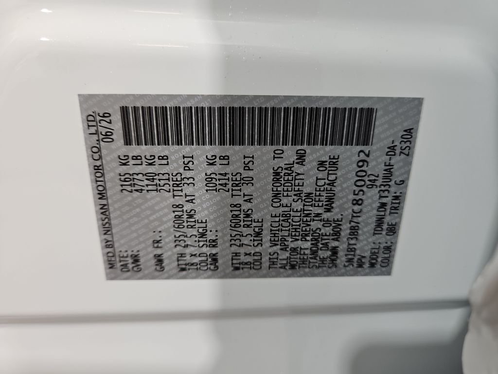 New 2026 White Nissan SV image 29